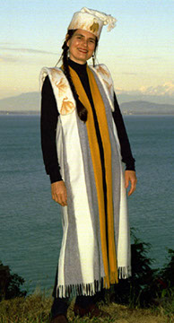 Felted Alpaca Hat and Epaulets & Alpaca Panel Coat